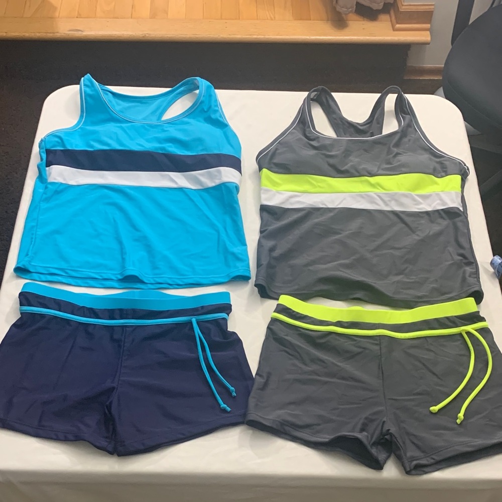 2 Kids Swim Sets - Blue and Gray